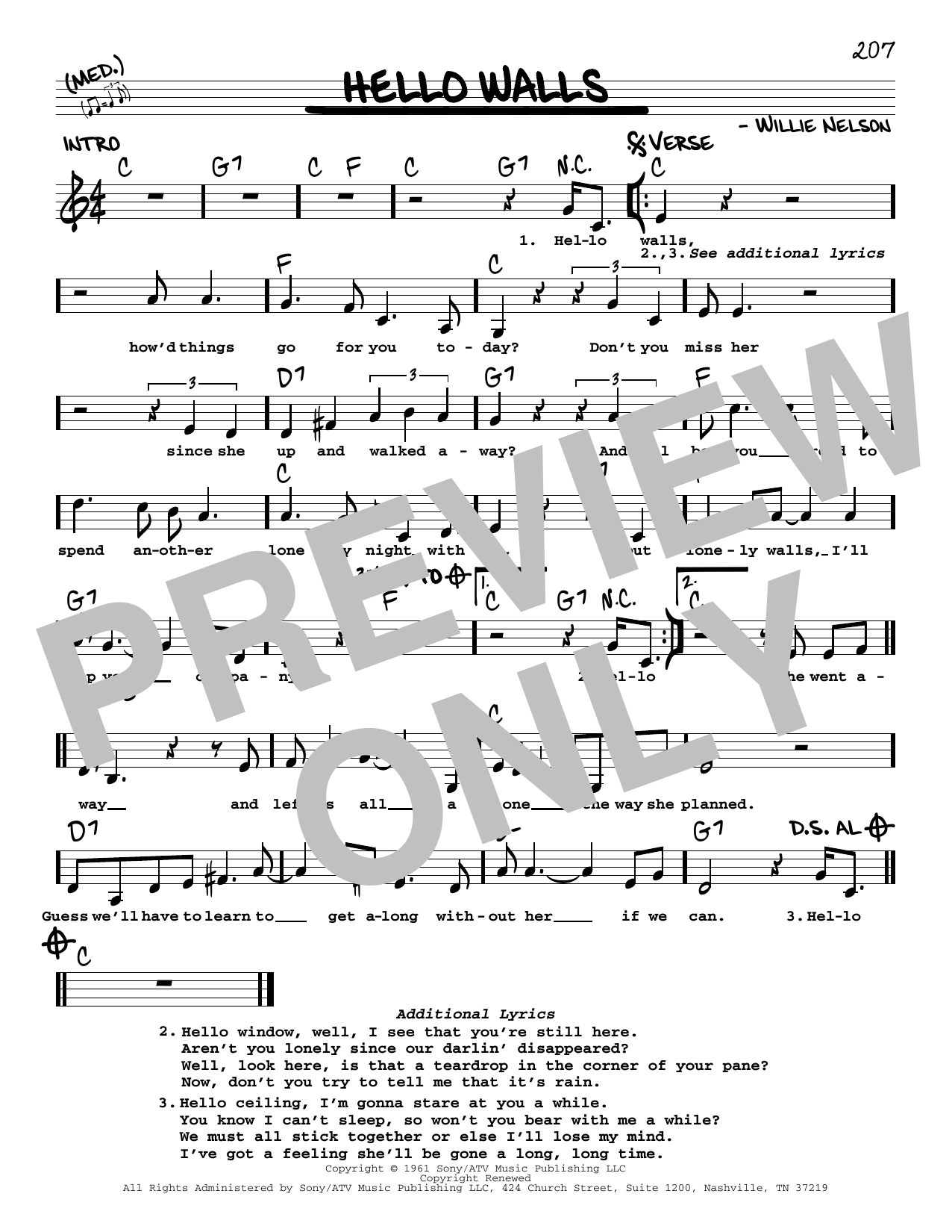 Faron Young Hello Walls sheet music notes and chords. Download Printable PDF.