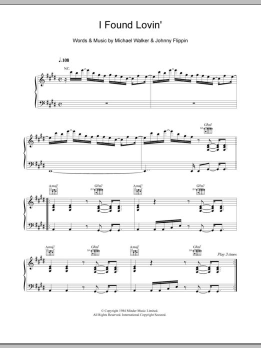 Learn to play Fatback Band I Found Lovin' sheet music for Piano, Vocal & Guitar Chords in minutes. Price: 7.8900$ Fatback Band I Found Lovin' sheet music notes and chords arranged for Piano, Vocal & Guitar Chords