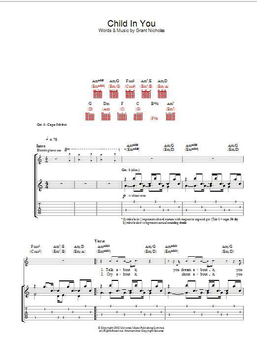 Learn to play Feeder Child In You sheet music for Guitar Tab in minutes. Price: 7.8900$ Feeder Child In You sheet music notes and chords arranged for Guitar Tab