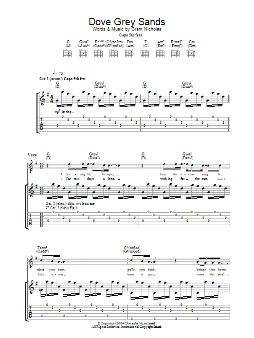 Learn to play Feeder Dove Grey Sands sheet music for Guitar Tab in minutes. Price: 7.8900$ Feeder Dove Grey Sands sheet music notes and chords arranged for Guitar Tab