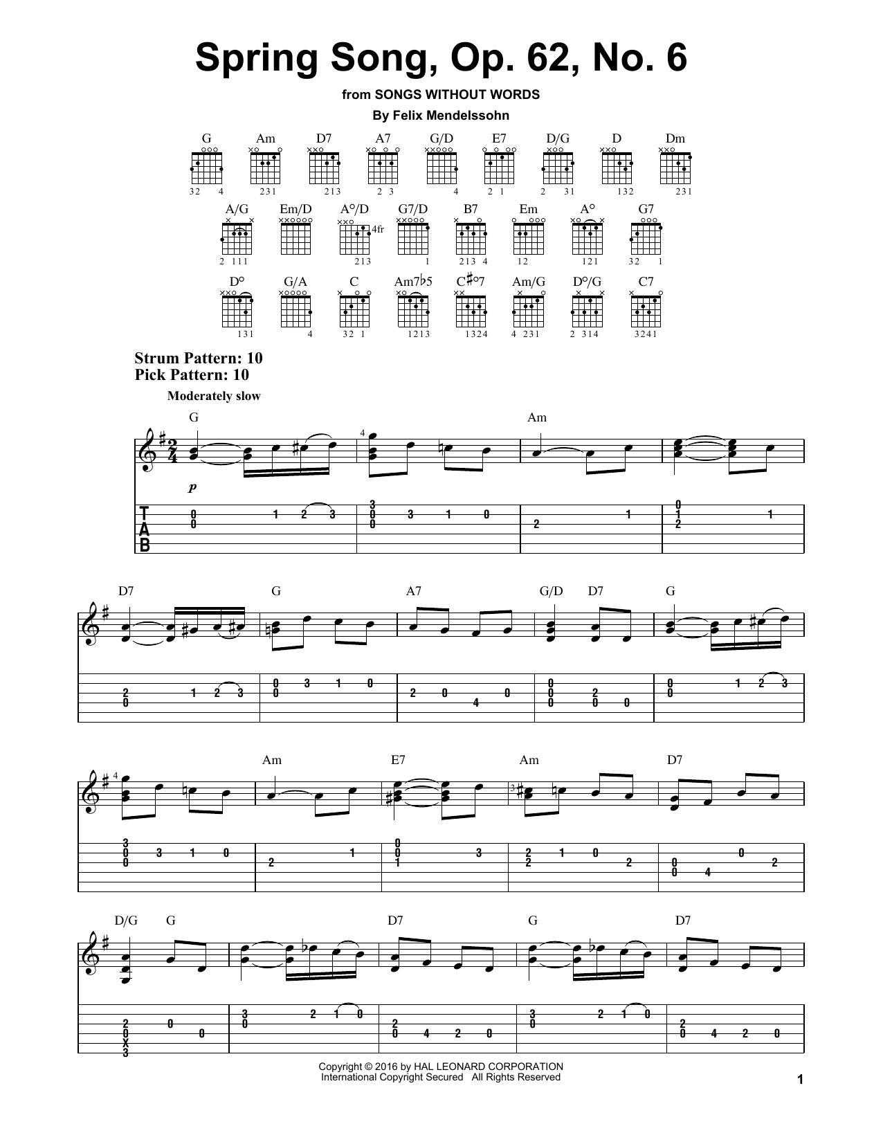 Felix Mendelssohn Spring Song, from Songs Without Words, Op.62 sheet music notes and chords. Download Printable PDF.