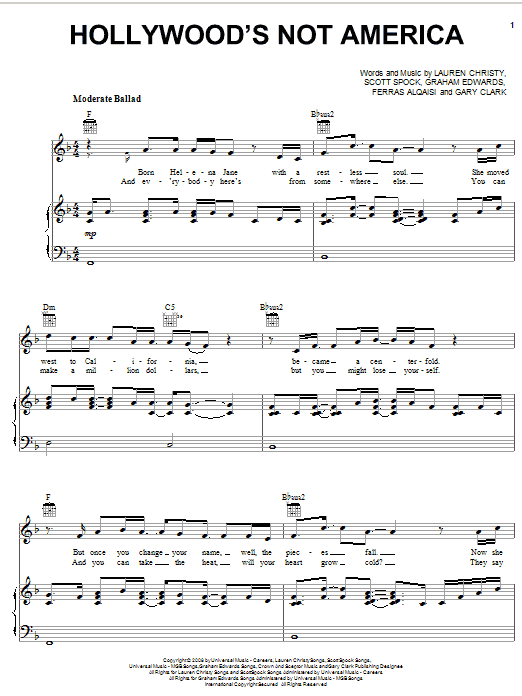 Learn to play Ferras Hollywood's Not America sheet music for Piano, Vocal & Guitar Chords (Right-Hand Melody) in minutes. Price: 7.8900$ Ferras Hollywood's Not America sheet music notes and chords arranged for Piano, Vocal & Guitar Chords (Right-Hand Melody)