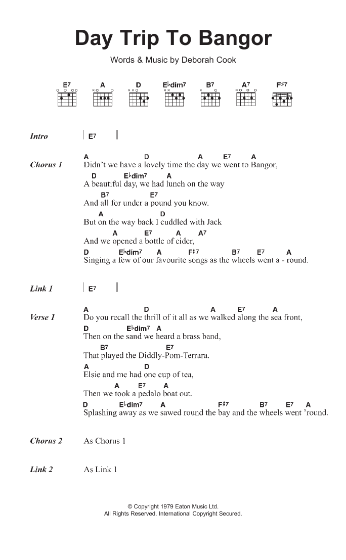 Fiddler's Dram Day Trip To Bangor sheet music notes and chords. Download Printable PDF.