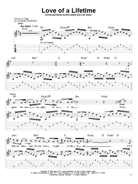 Firehouse Love Of A Lifetime sheet music notes and chords. Download Printable PDF.