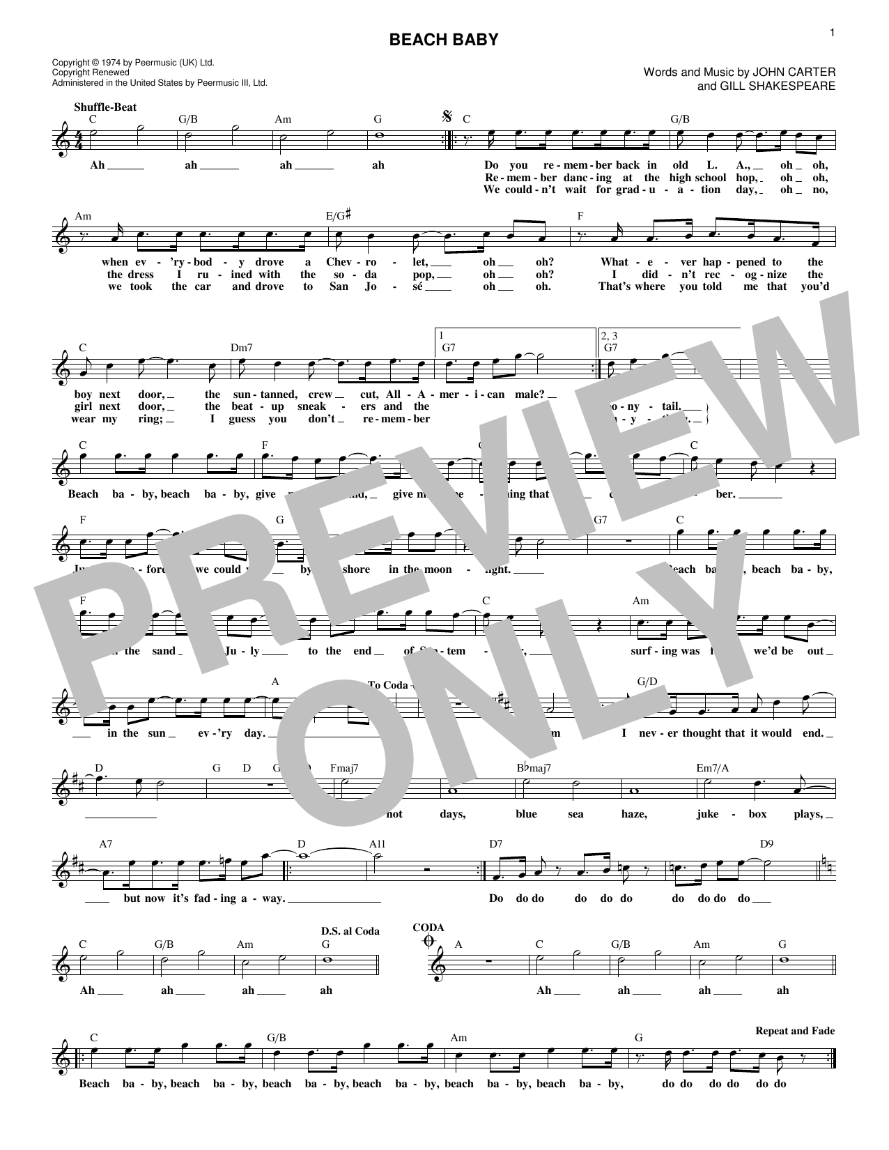 Learn to play The First Class Beach Baby sheet music for Lead Sheet / Fake Book in minutes. Price: 5.9900$ The First Class Beach Baby sheet music notes and chords arranged for Lead Sheet / Fake Book