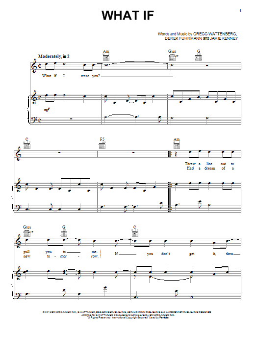 Learn to play Five For Fighting What If sheet music for Piano, Vocal & Guitar Chords (Right-Hand Melody) in minutes. Price: 7.8900$ Five For Fighting What If sheet music notes and chords arranged for Piano, Vocal & Guitar Chords (Right-Hand Melody)