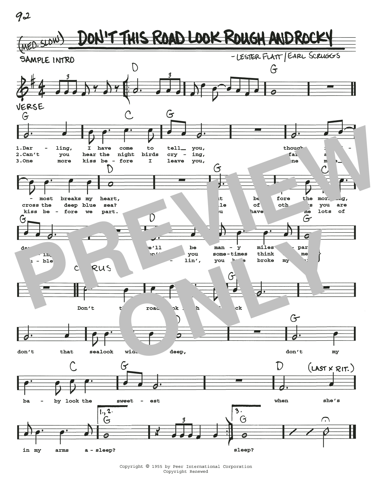 Flatt & Scruggs Don't This Road Look Rough And Rocky sheet music notes and chords. Download Printable PDF.