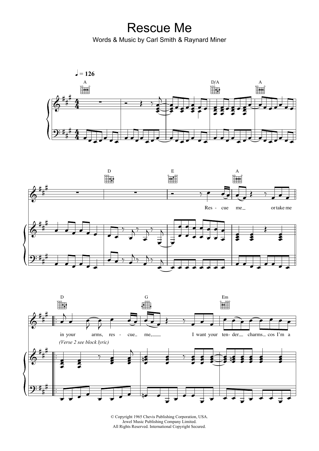 Aretha Franklin Rescue Me sheet music notes and chords. Download Printable PDF.