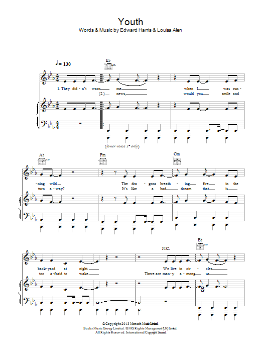 Learn to play Foxes Youth sheet music for Piano, Vocal & Guitar Chords in minutes. Price: 7.8900$ Foxes Youth sheet music notes and chords arranged for Piano, Vocal & Guitar Chords