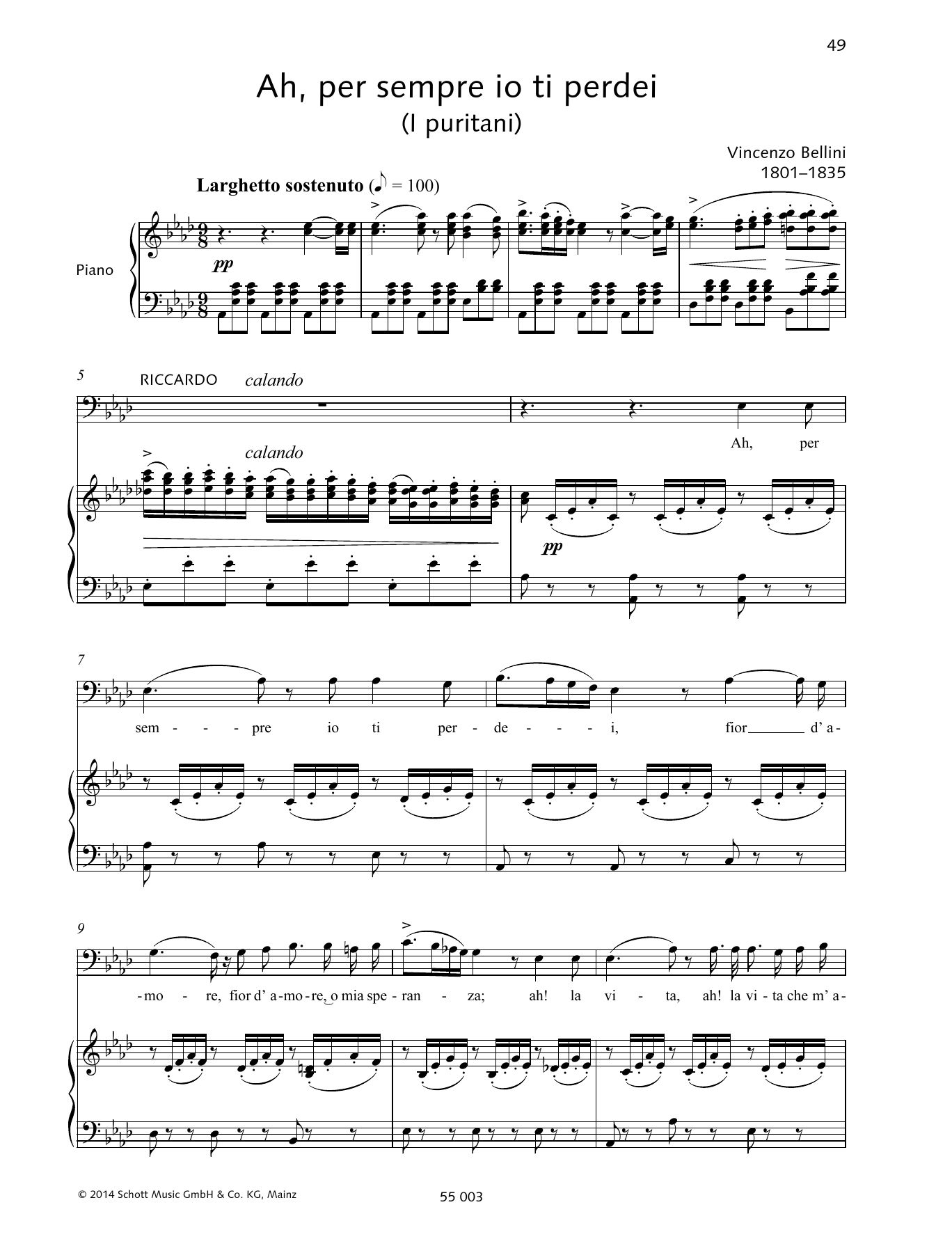 Learn to play Francesca Licciarda Ah, per sempre io ti perdei sheet music for Piano & Vocal in minutes. Price: 6.9900$ Francesca Licciarda Ah, per sempre io ti perdei sheet music notes and chords arranged for Piano & Vocal
