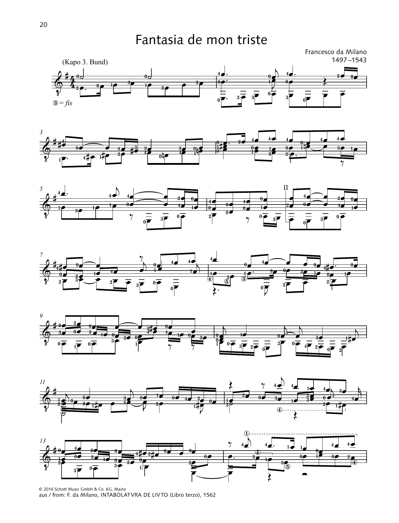 Learn to play Francesco da Milano Fantasia de mon triste sheet music for Solo Guitar in minutes. Price: 6.9900$ Francesco da Milano Fantasia de mon triste sheet music notes and chords arranged for Solo Guitar