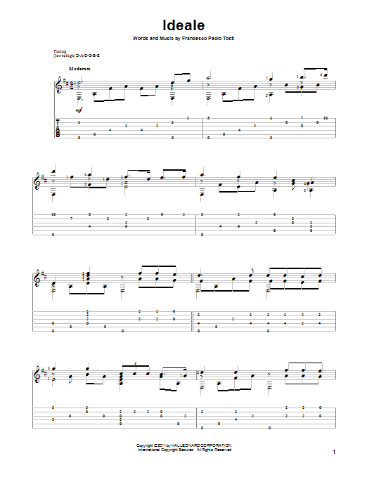 Francesco Paolo Tosti Ideale sheet music notes and chords. Download Printable PDF.