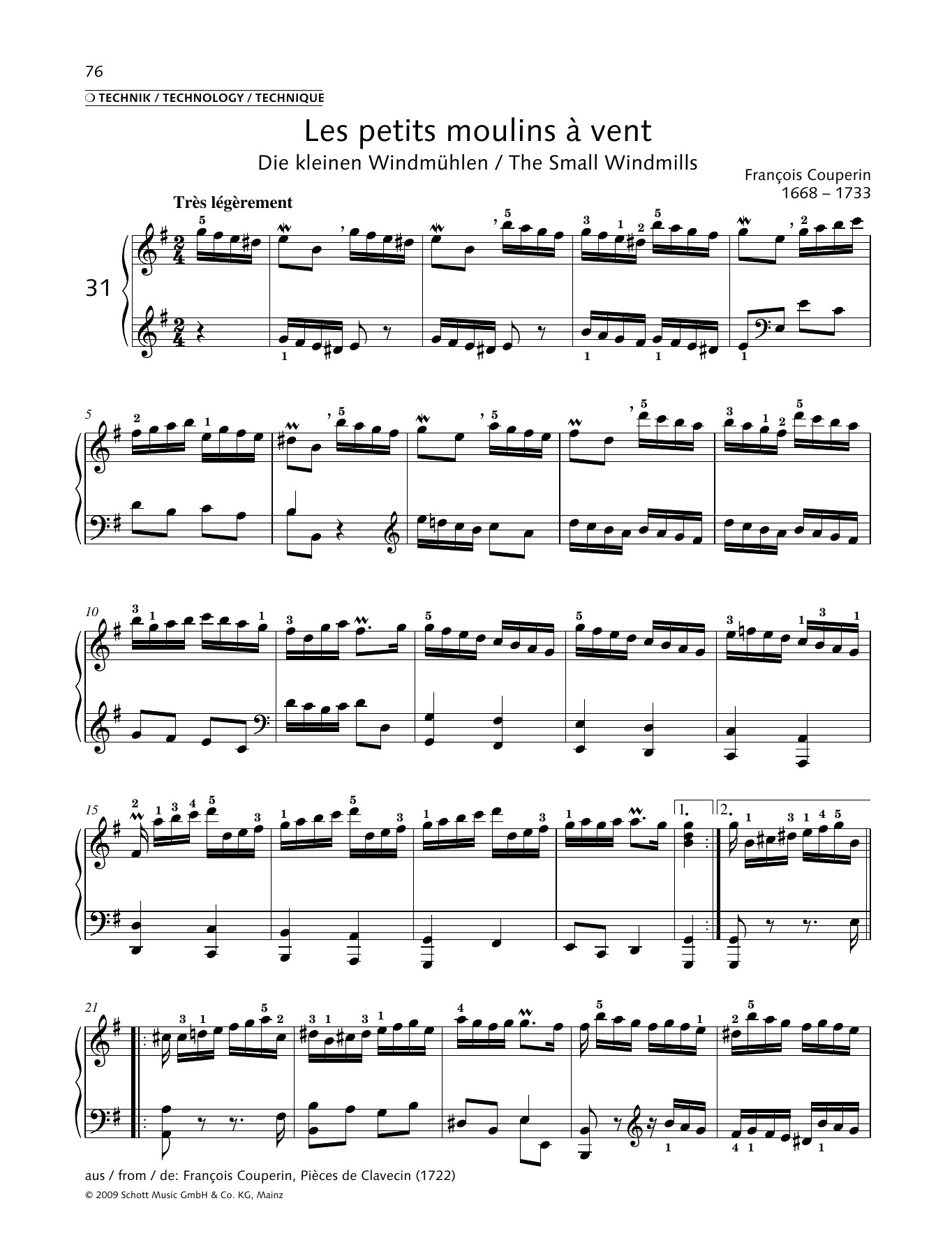 Learn to play François Couperin The Small Windmills sheet music for Piano Solo in minutes. Price: 6.9900$ François Couperin The Small Windmills sheet music notes and chords arranged for Piano Solo