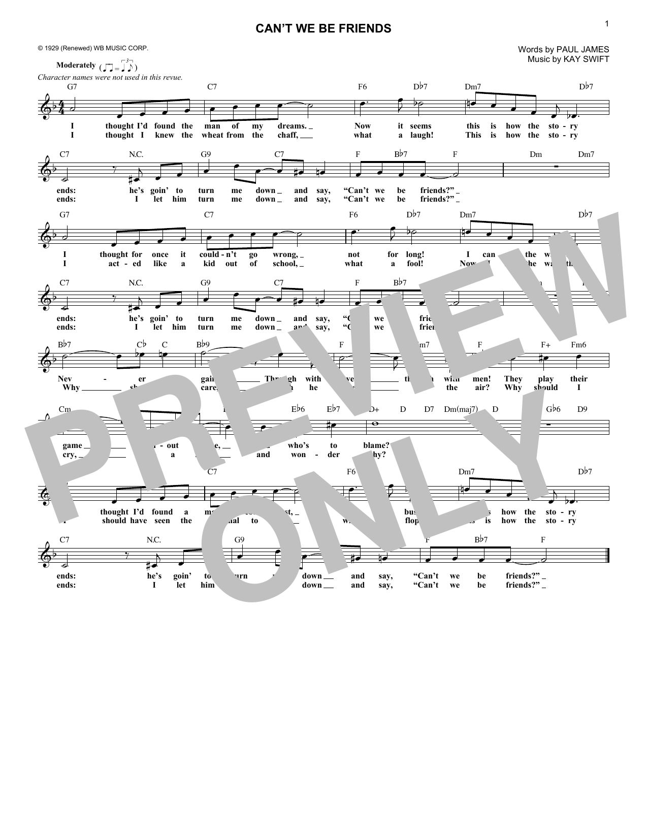 Frank Sinatra Can't We Be Friends sheet music notes and chords. Download Printable PDF.