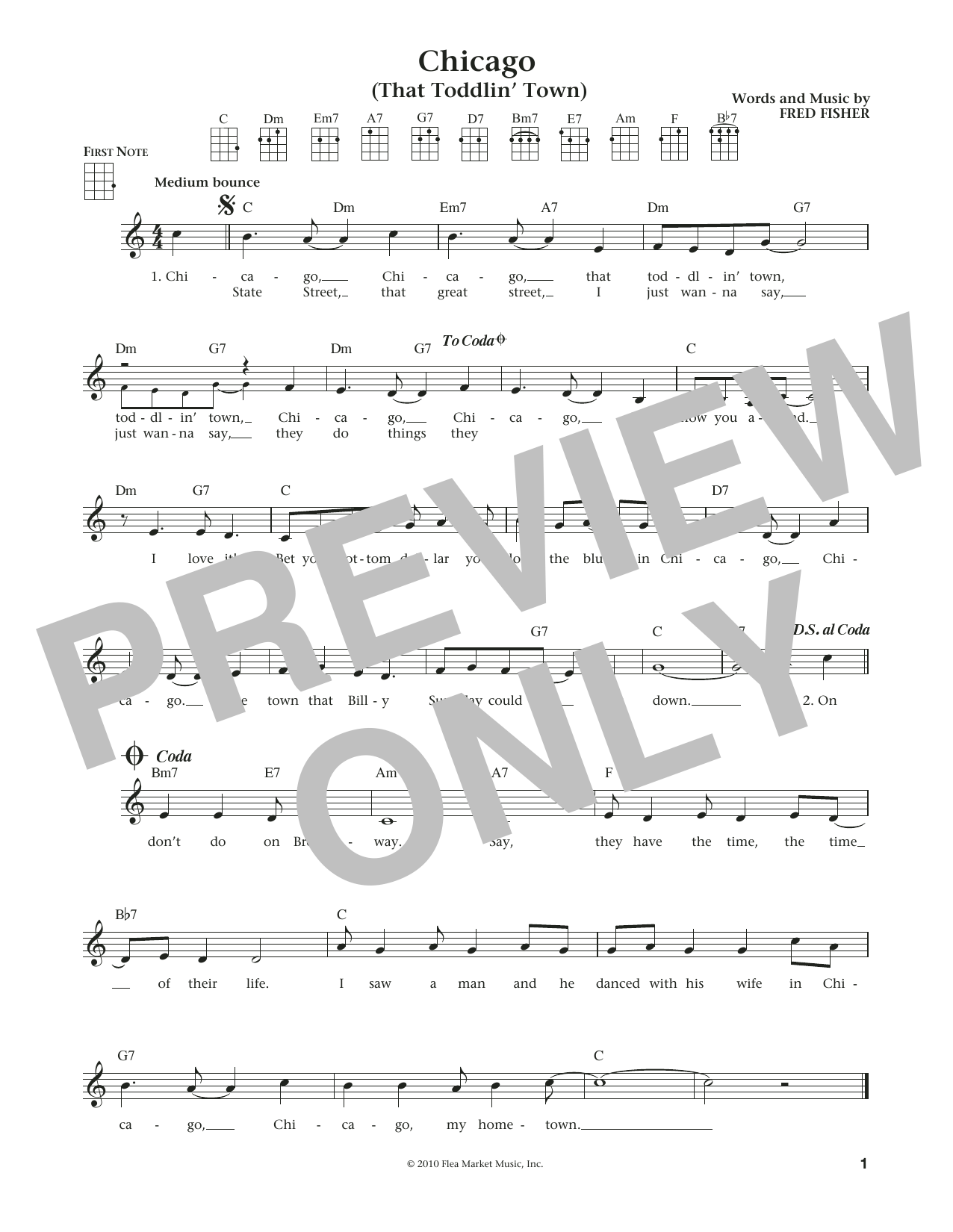 Learn to play Frank Sinatra Chicago (That Toddlin' Town) (from The Daily Ukulele) (arr. Liz and Jim Beloff) sheet music for Ukulele in minutes. Price: 5.9900$ Frank Sinatra Chicago (That Toddlin' Town) (from The Daily Ukulele) (arr. Liz and Jim Beloff) sheet music notes and chords arranged for Ukulele