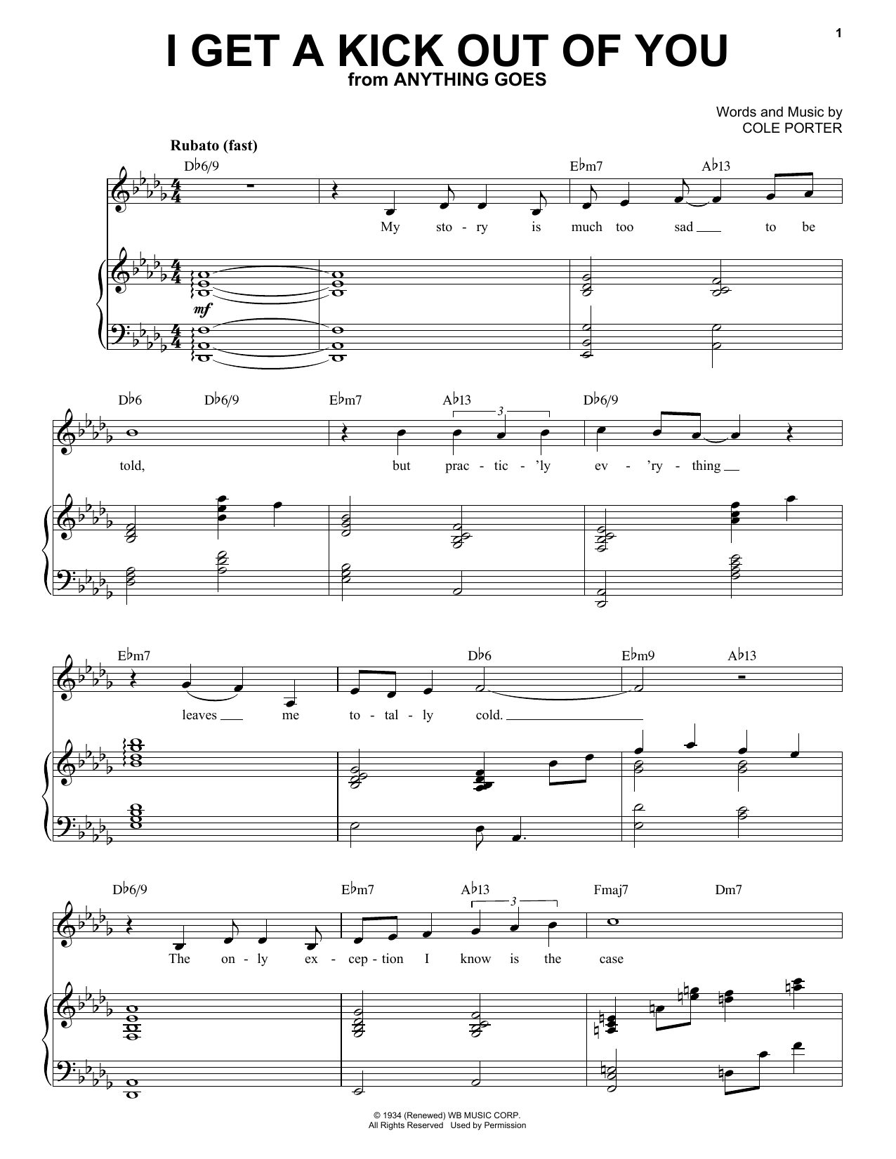 Frank Sinatra I Get A Kick Out Of You sheet music notes and chords. Download Printable PDF.