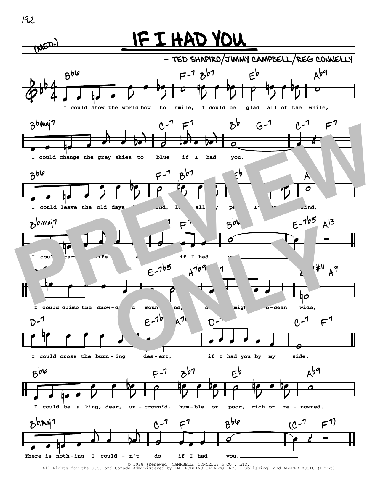 Frank Sinatra If I Had You (High Voice) sheet music notes and chords. Download Printable PDF.