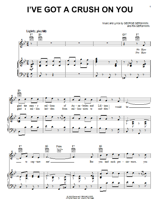 Frank Sinatra I've Got A Crush On You sheet music notes and chords. Download Printable PDF.