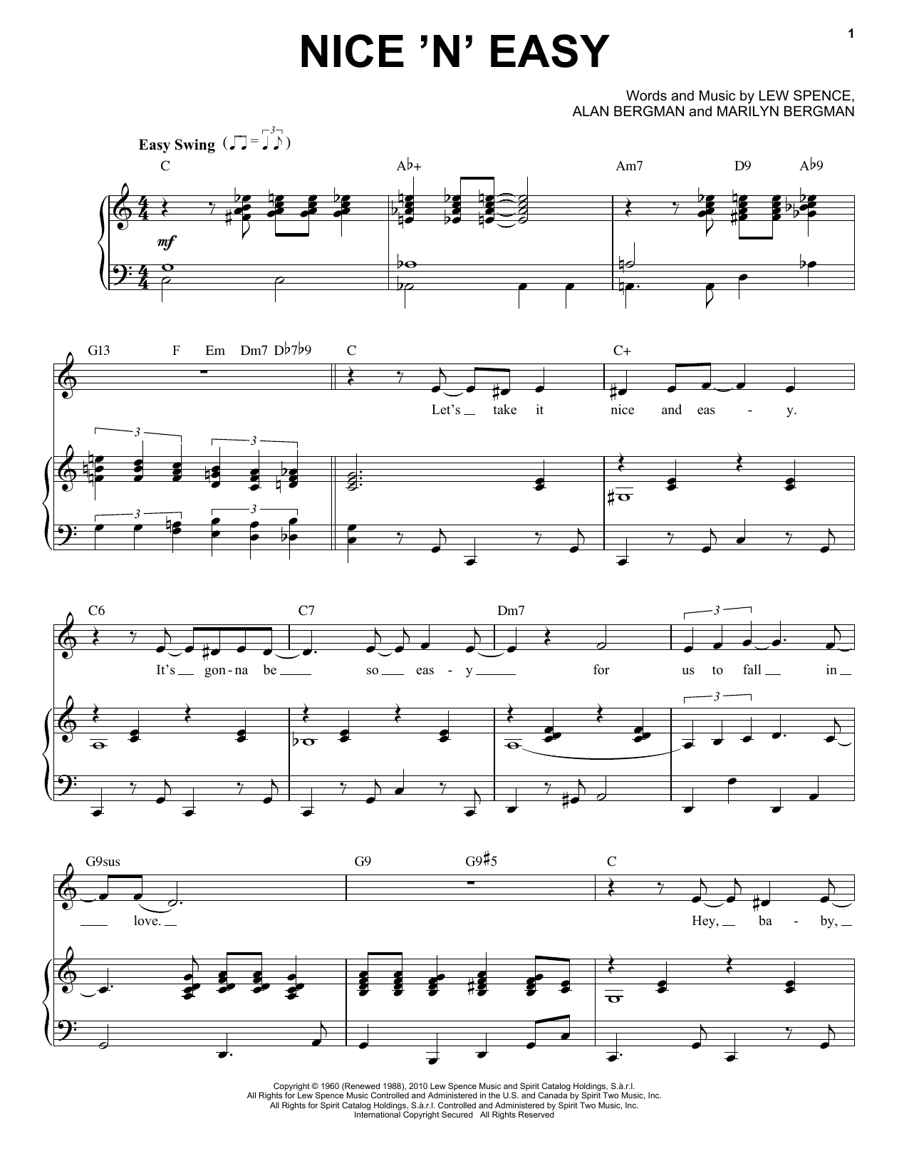 Frank Sinatra Nice 'n' Easy sheet music notes and chords. Download Printable PDF.