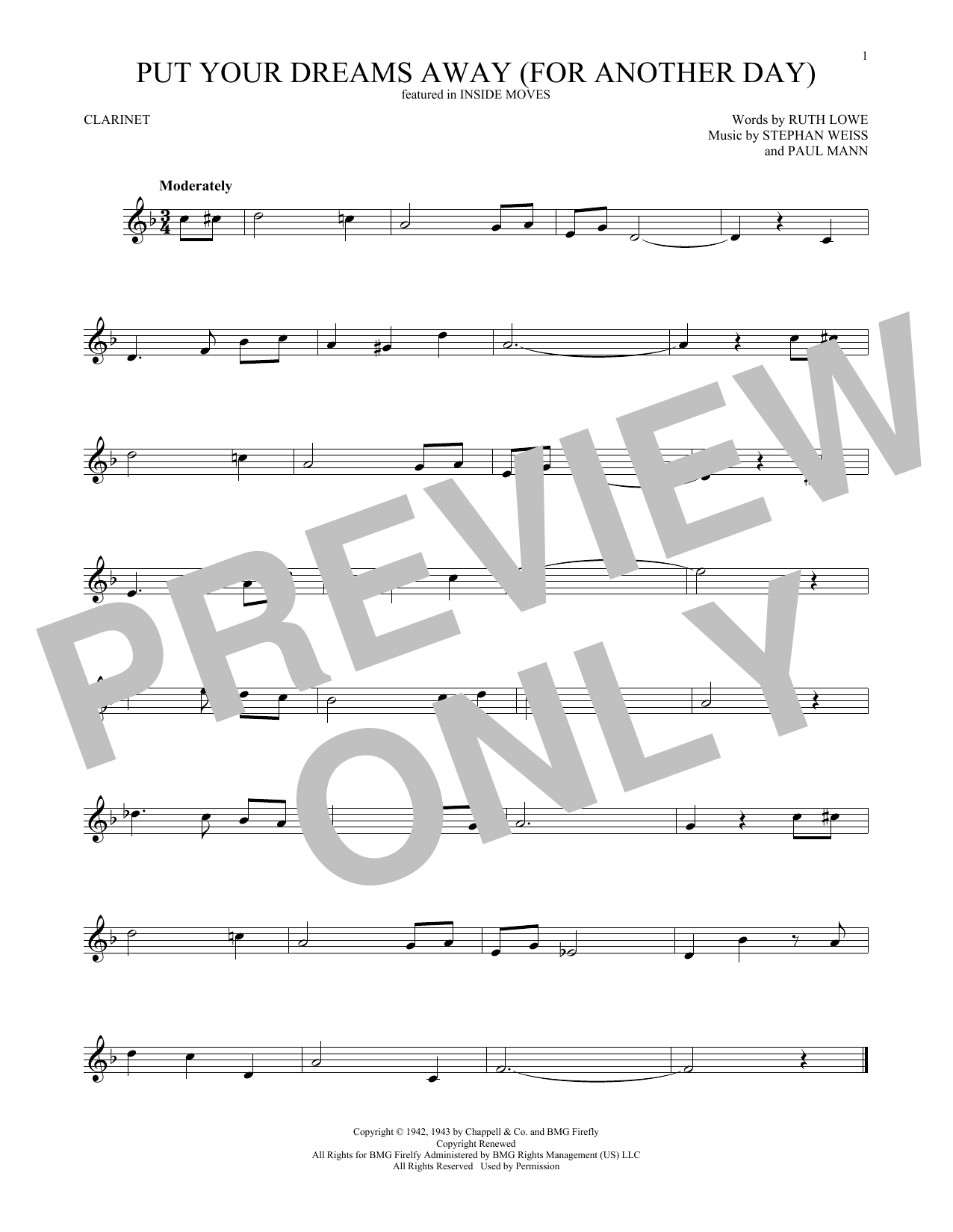 Frank Sinatra Put Your Dreams Away (For Another Day) sheet music notes and chords. Download Printable PDF.