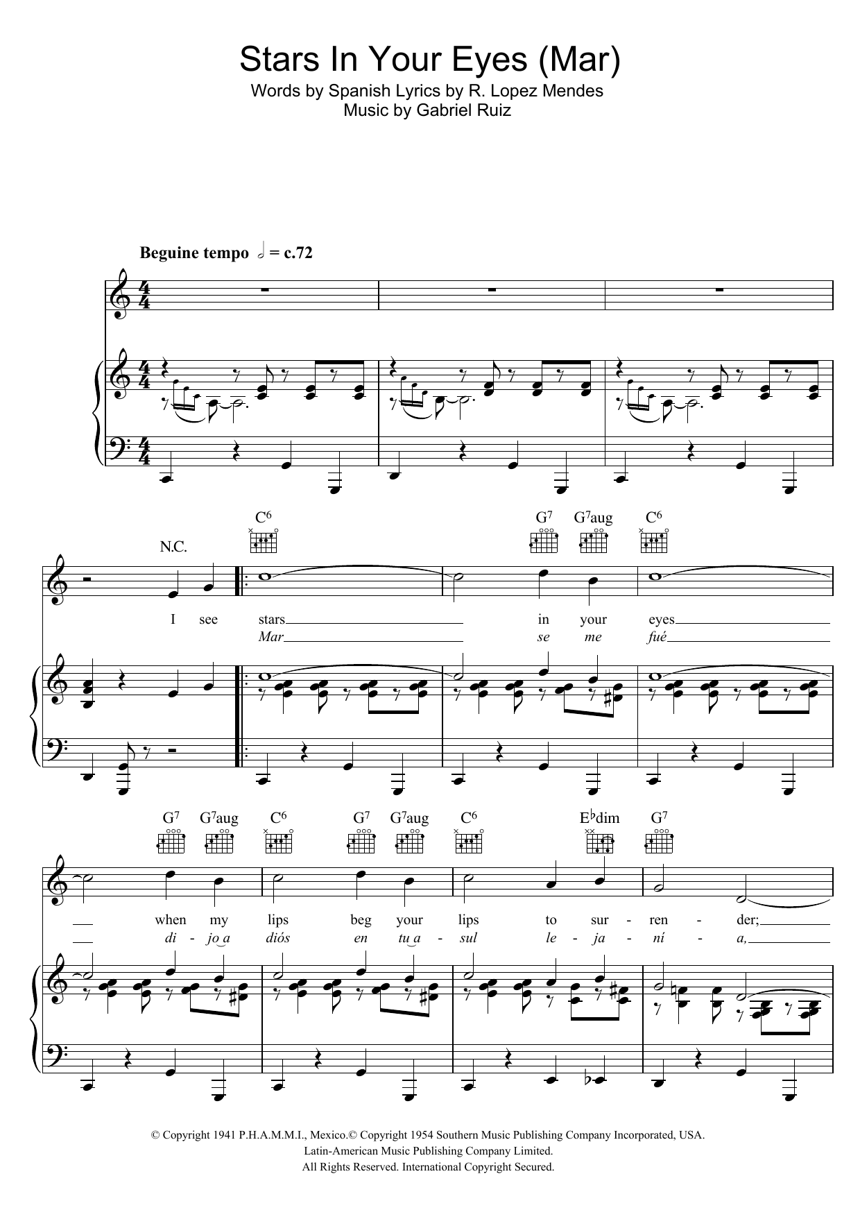 Learn to play Frank Sinatra Stars In Your Eyes (Mar) sheet music for Piano, Vocal & Guitar Chords in minutes. Price: 7.8900$ Frank Sinatra Stars In Your Eyes (Mar) sheet music notes and chords arranged for Piano, Vocal & Guitar Chords