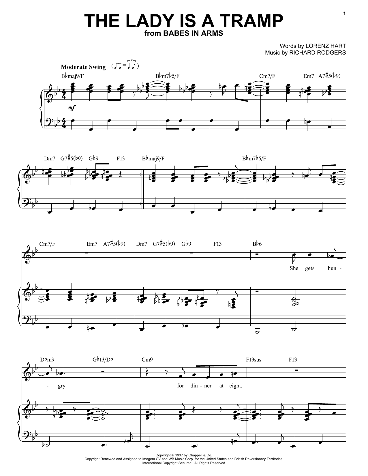 Frank Sinatra The Lady Is A Tramp sheet music notes and chords. Download Printable PDF.