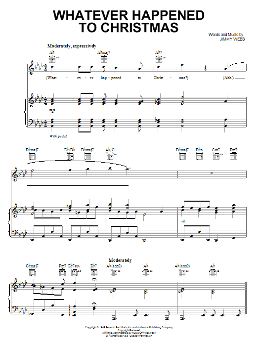 Frank Sinatra Whatever Happened To Christmas sheet music notes and chords arranged for Piano, Vocal & Guitar Chords (Right-Hand Melody)