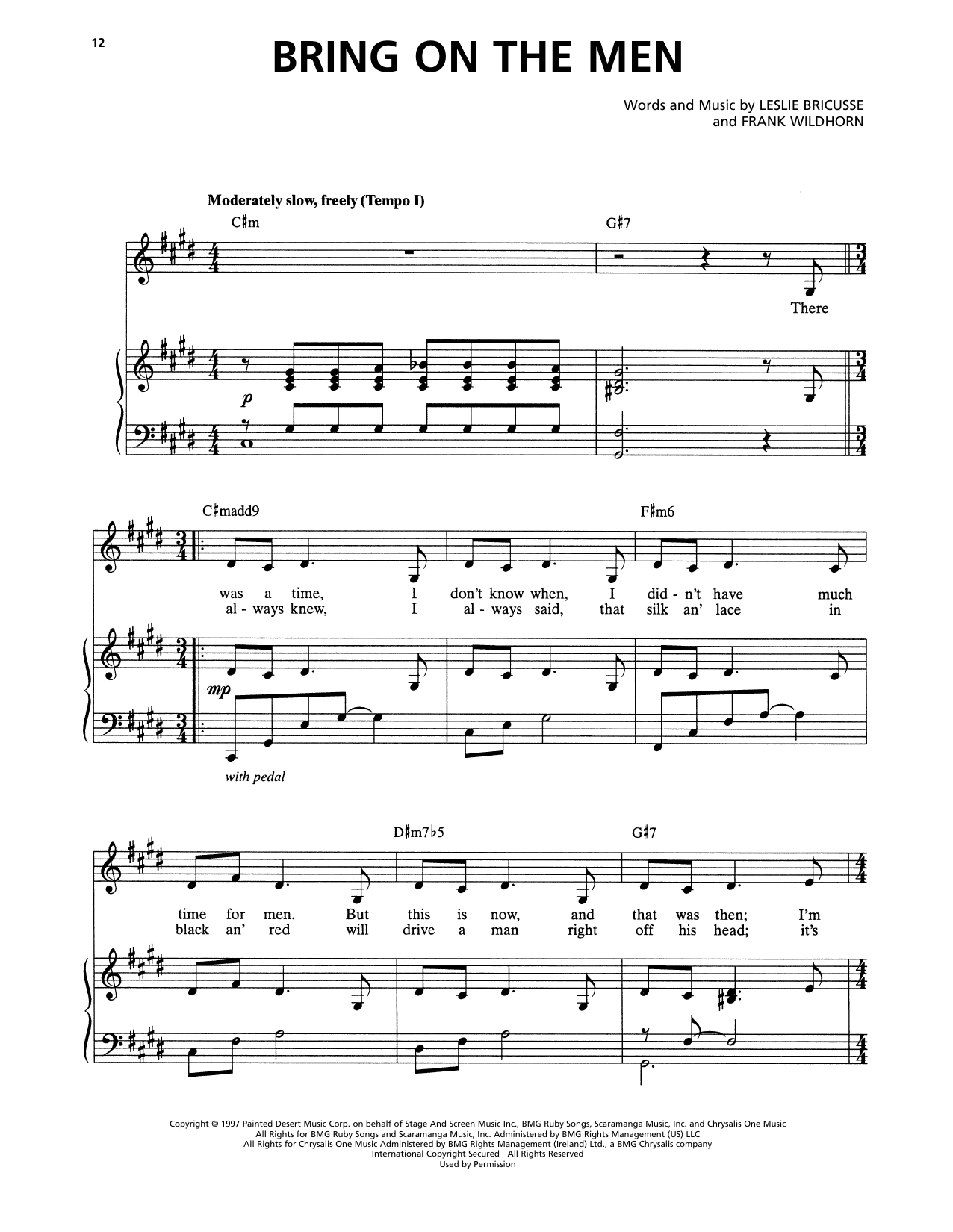 Frank Wildhorn & Leslie Bricusse Bring On The Men (from Jekyll & Hyde) sheet music notes and chords. Download Printable PDF.