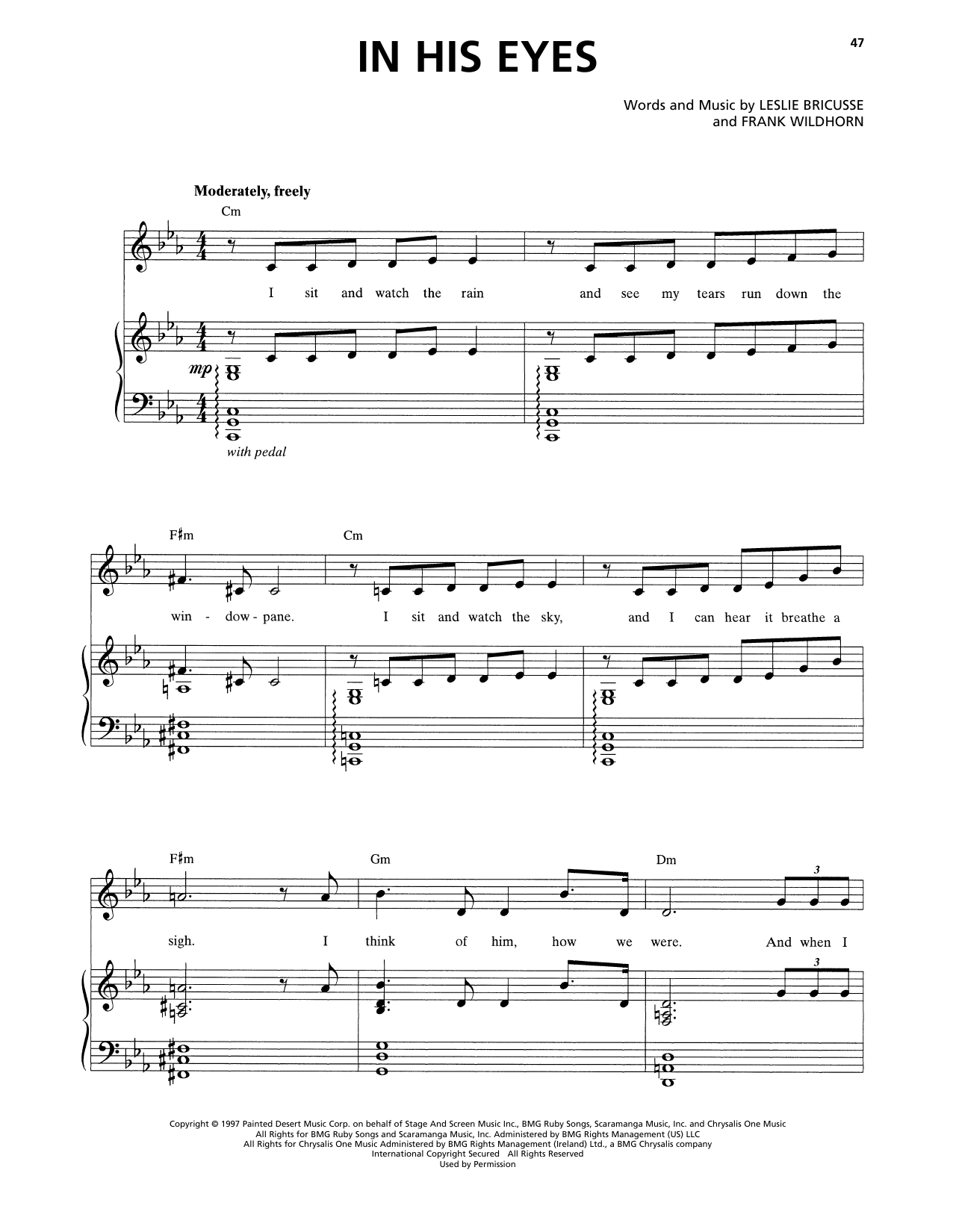 Frank Wildhorn & Leslie Bricusse In His Eyes (from Jekyll & Hyde) (2013 Revival Version) sheet music notes and chords. Download Printable PDF.