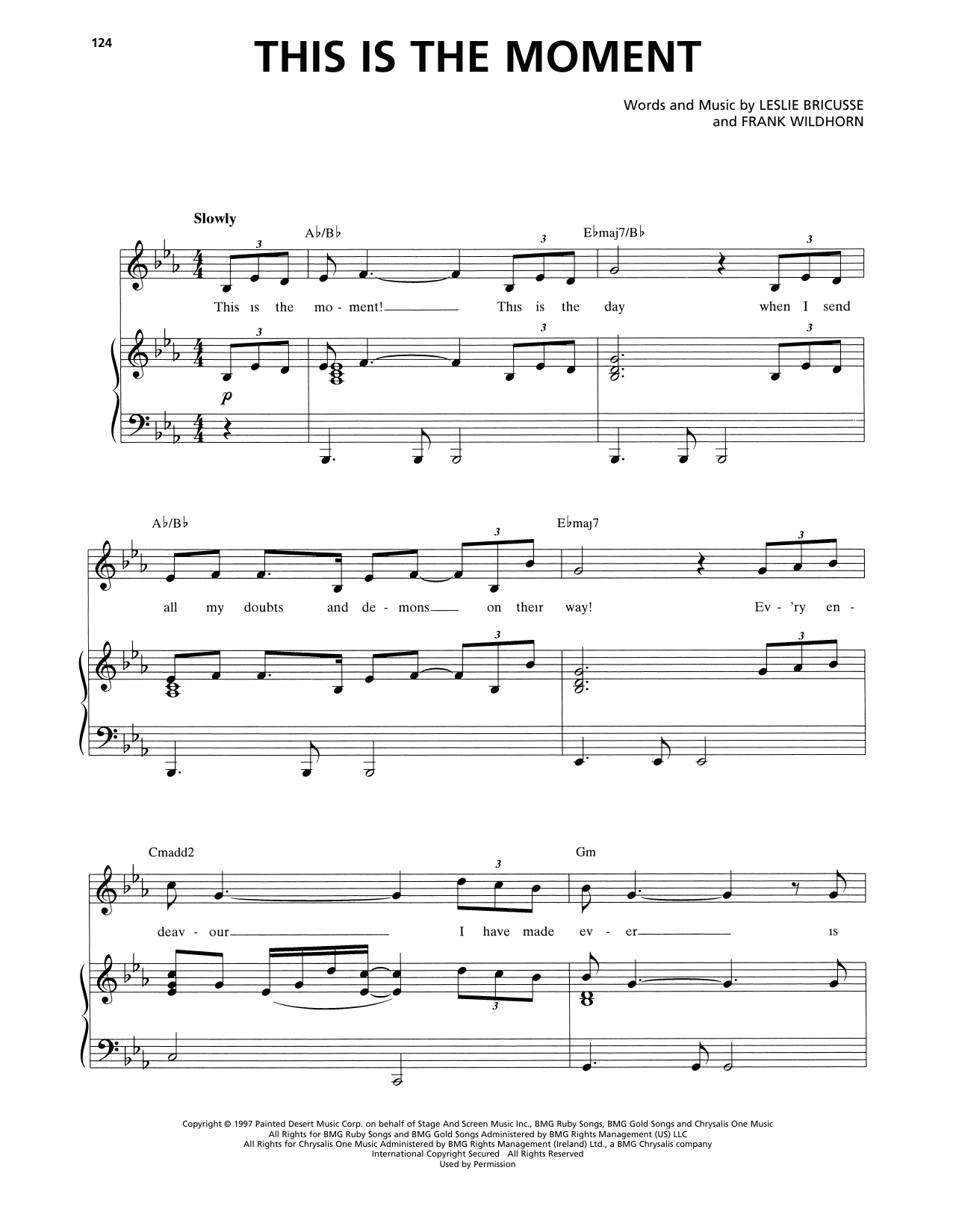 Frank Wildhorn & Leslie Bricusse This Is The Moment (from Jekyll & Hyde) (2013 Revival Version) sheet music notes and chords. Download Printable PDF.