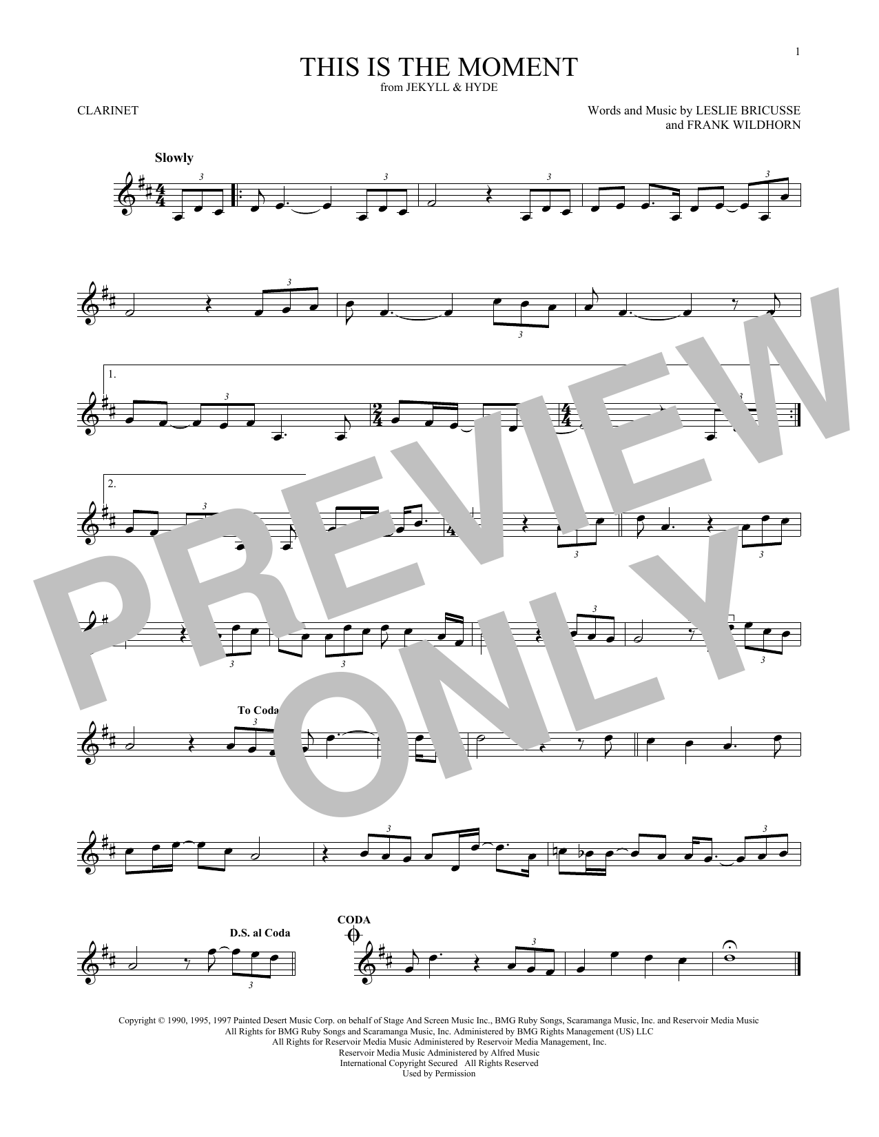 Frank Wildhorn This Is The Moment sheet music notes and chords. Download Printable PDF.