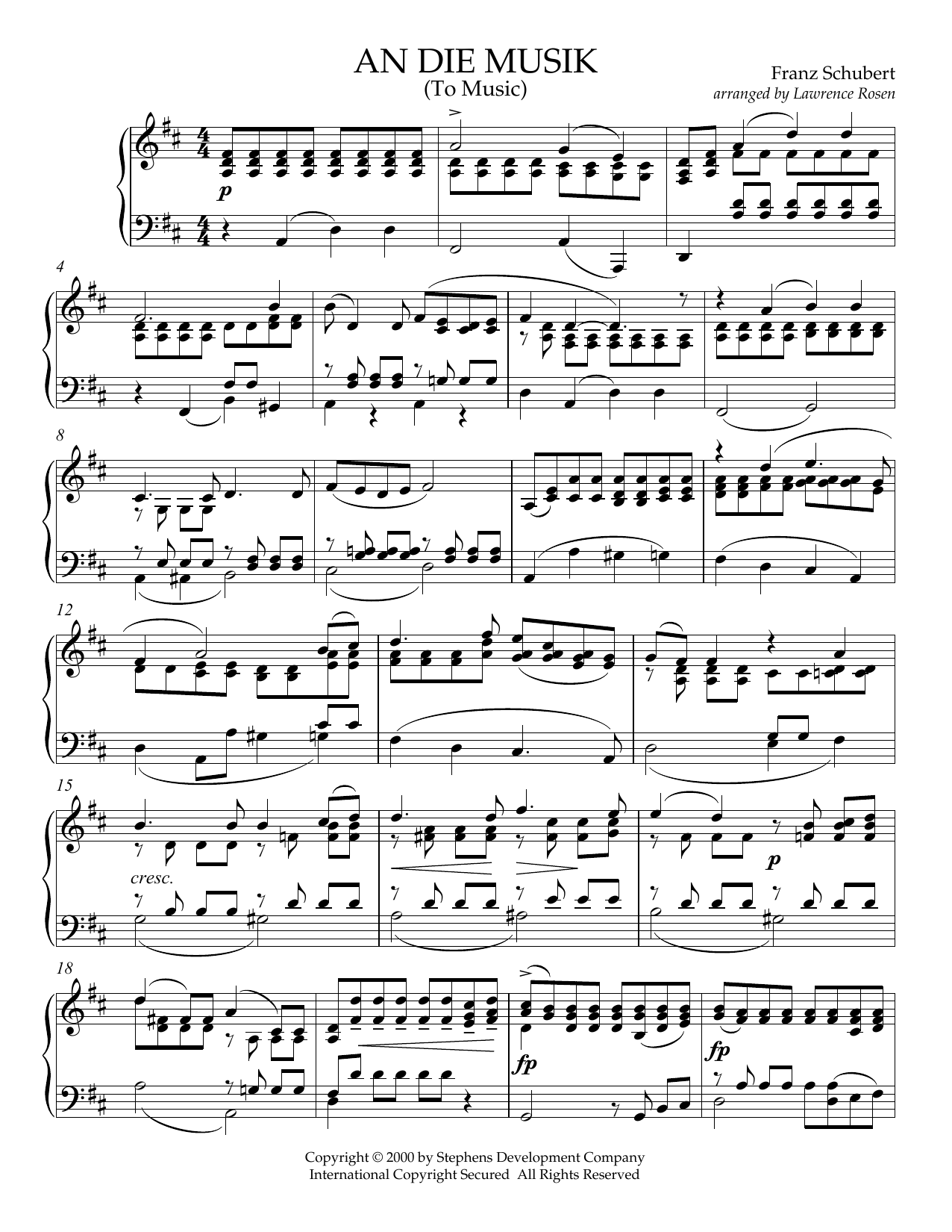 Franz Schubert An Die Musik (To Music) sheet music notes and chords. Download Printable PDF.