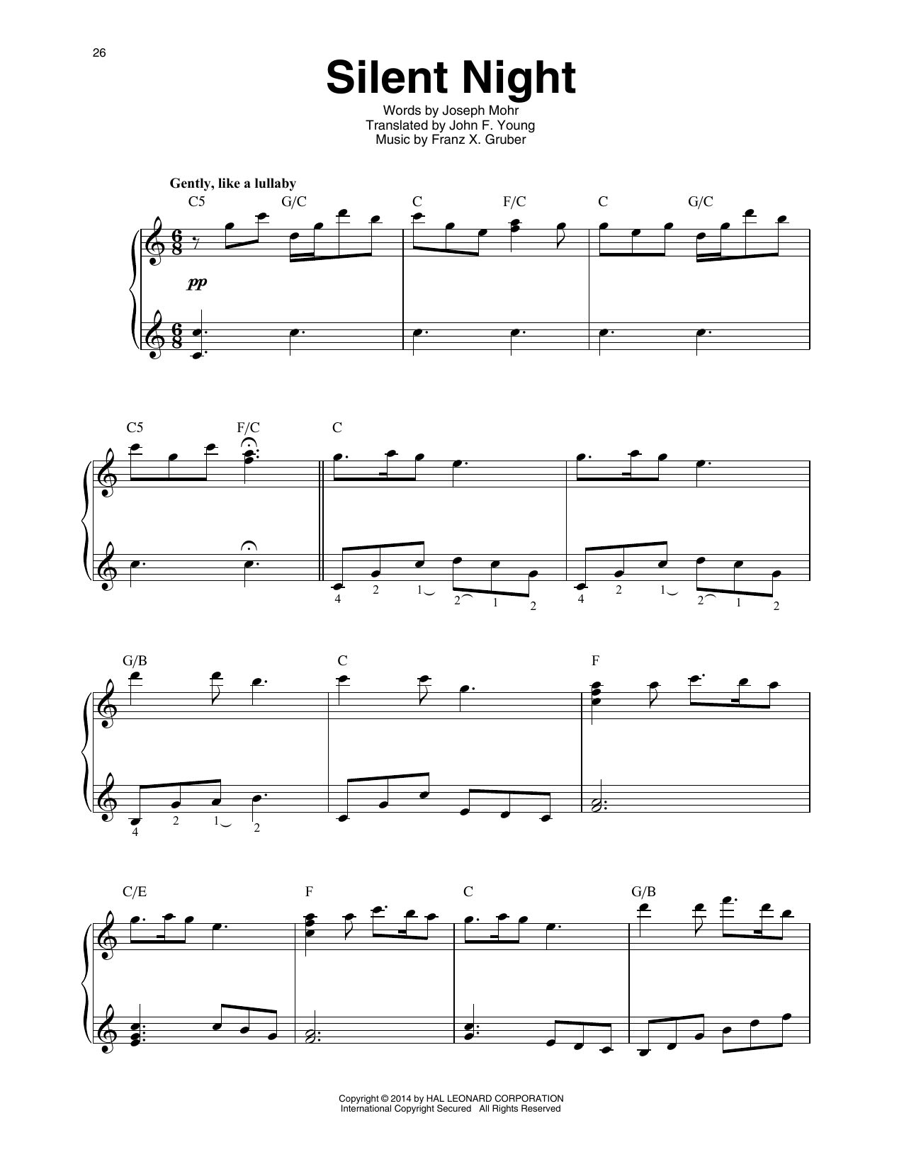 Franz X. Gruber Silent Night (arr. Maeve Gilchrist) sheet music notes and chords. Download Printable PDF.