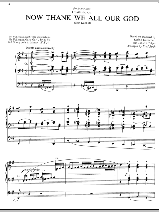 Fred Bock Now Thank We All Our God sheet music notes and chords. Download Printable PDF.