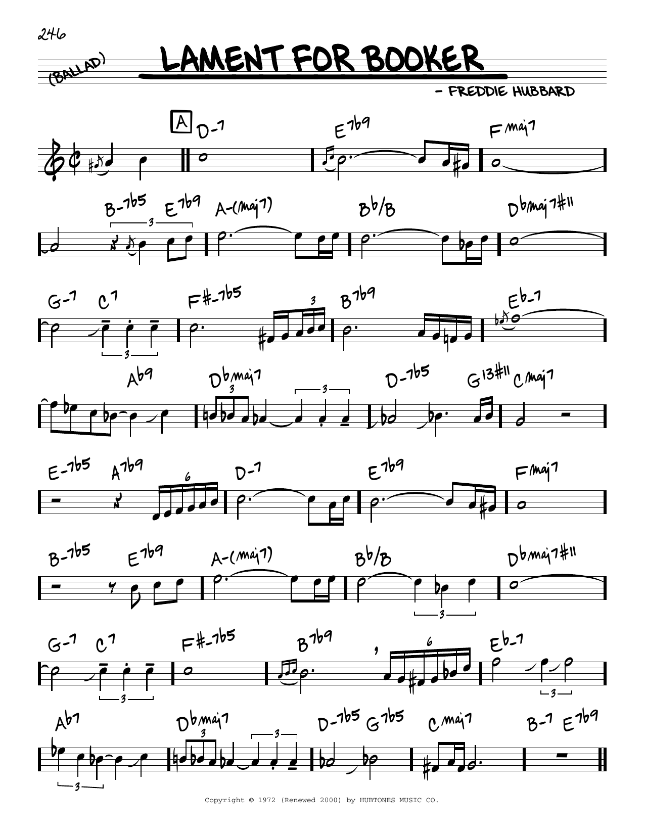 Learn to play Freddie Hubbard Lament For Booker sheet music for Real Book – Melody & Chords in minutes. Price: 5.9900$ Freddie Hubbard Lament For Booker sheet music notes and chords arranged for Real Book – Melody & Chords