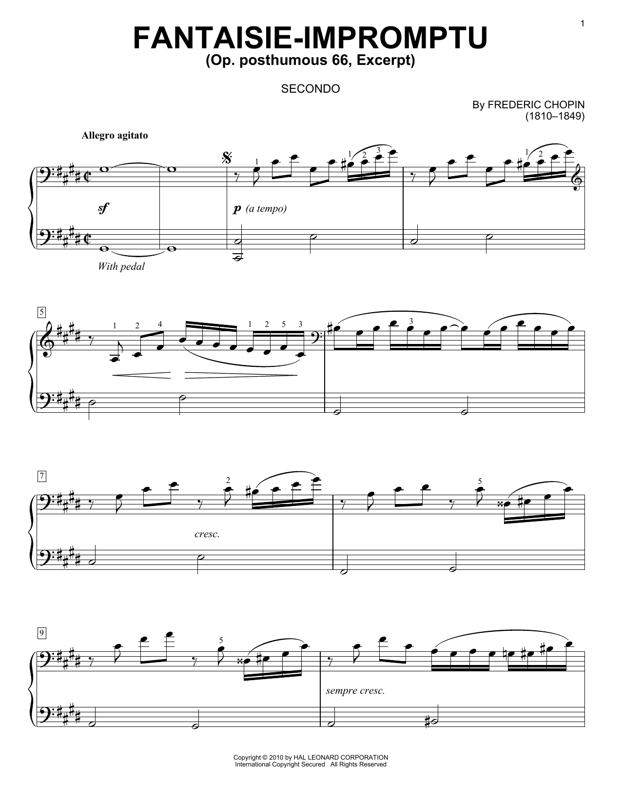 Frederic Chopin Fantaisie - Impromptu sheet music notes and chords. Download Printable PDF.