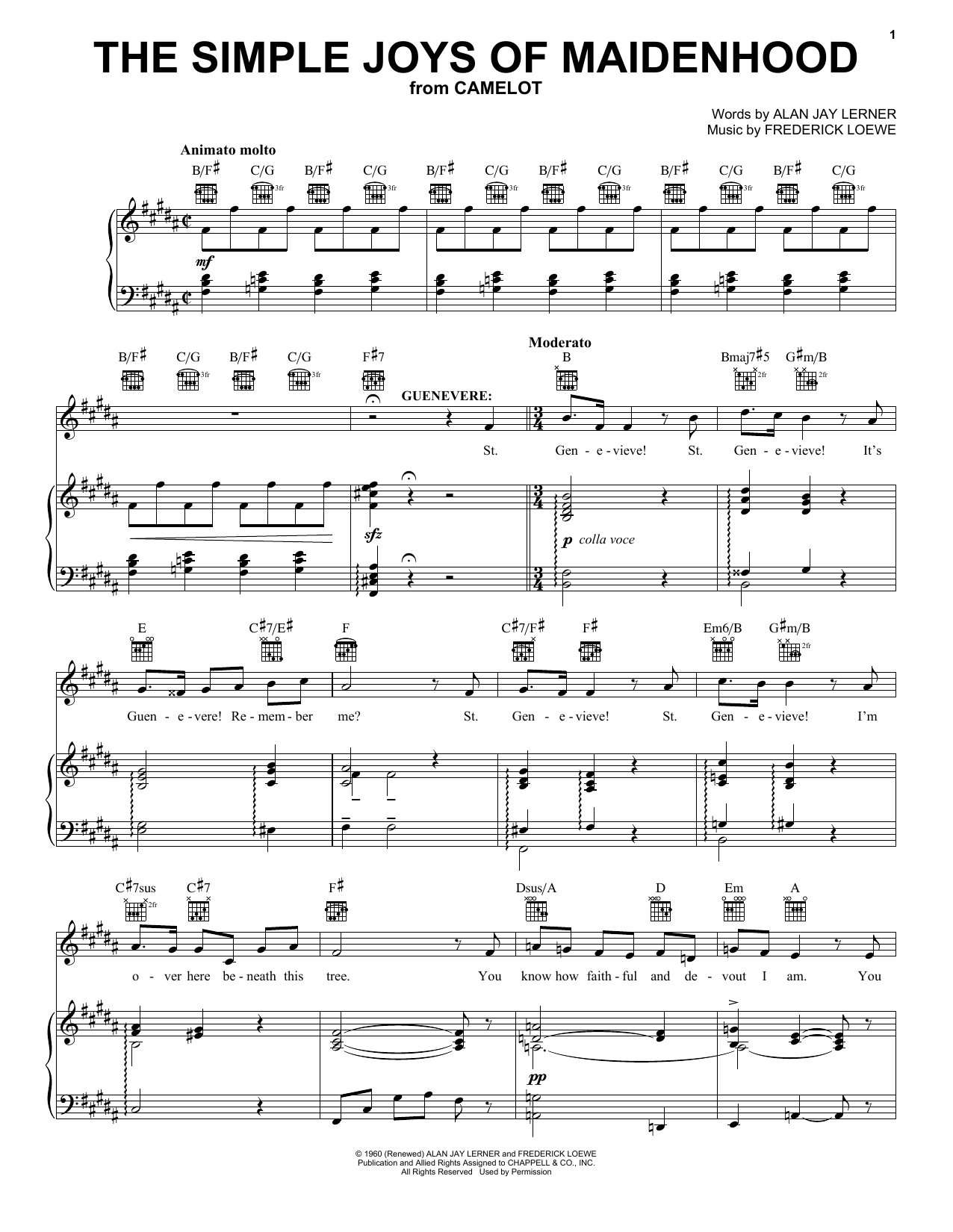 Learn to play Frederick Loewe The Simple Joys Of Maidenhood sheet music for Vocal Pro + Piano/Guitar in minutes. Price: 6.9900$ Frederick Loewe The Simple Joys Of Maidenhood sheet music notes and chords arranged for Vocal Pro + Piano/Guitar