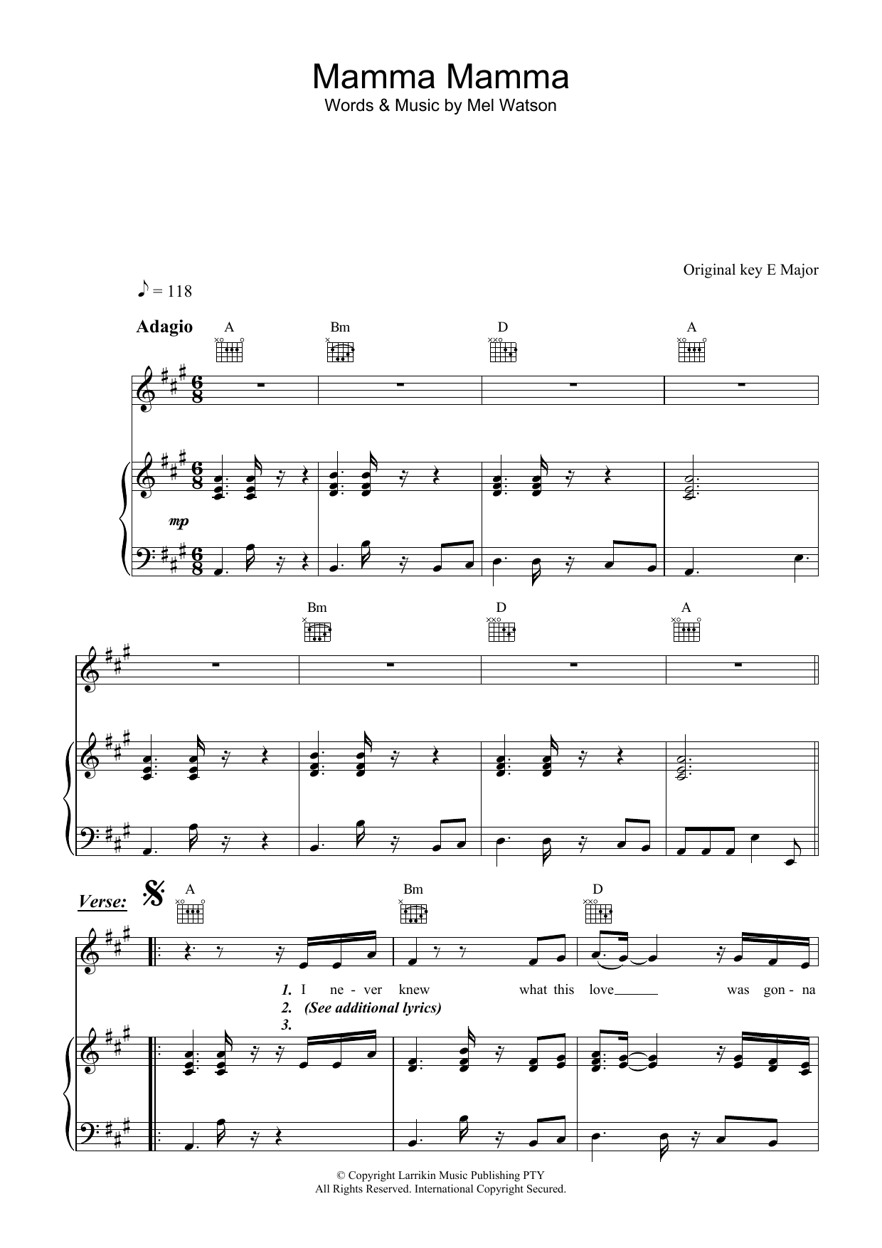  Sheet Music