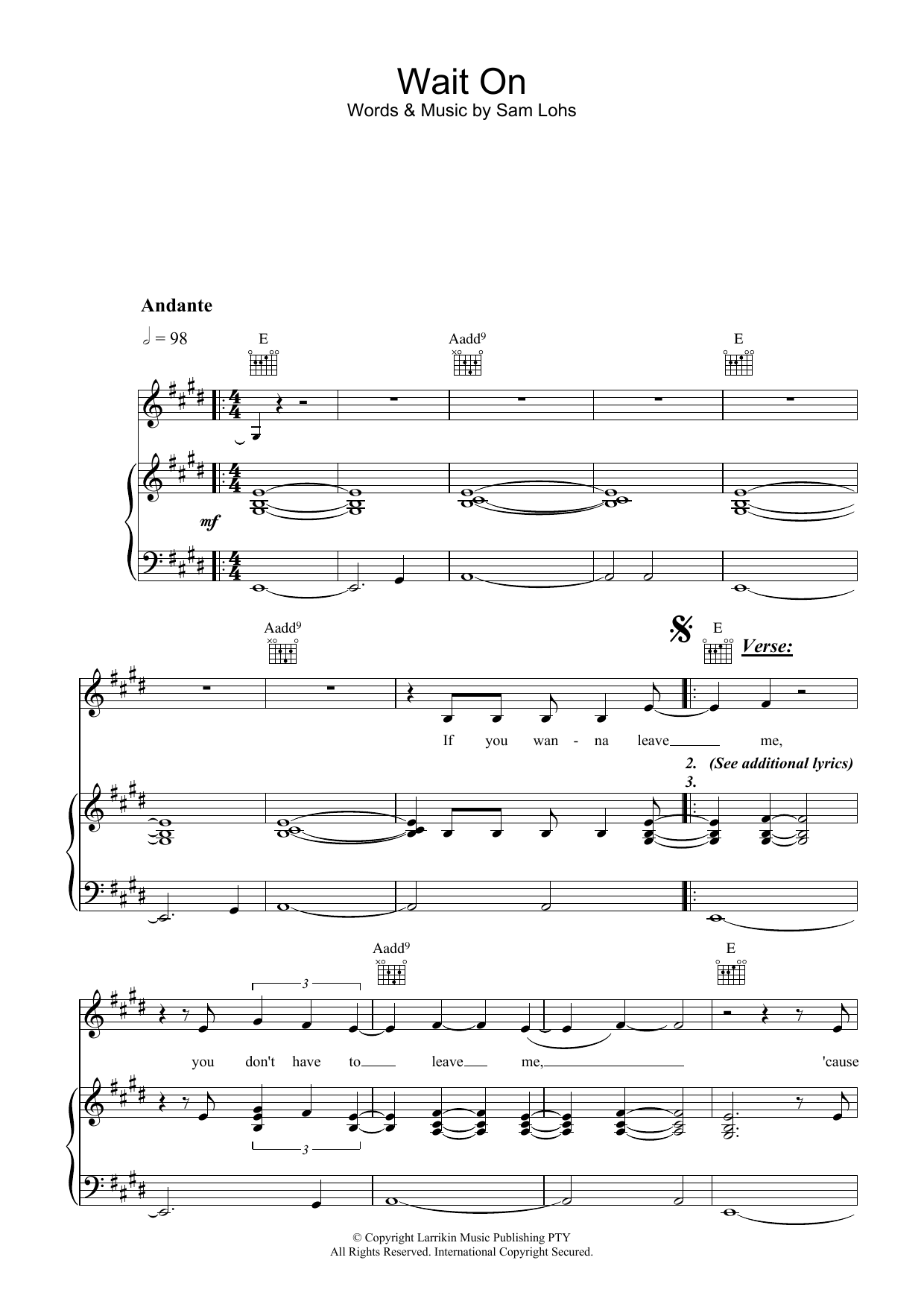  Sheet Music