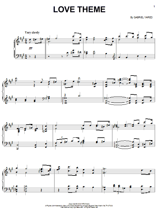 Learn to play Gabriel Yared Love Theme sheet music for Piano Solo in minutes. Price: 7.8900$ Gabriel Yared Love Theme sheet music notes and chords arranged for Piano Solo