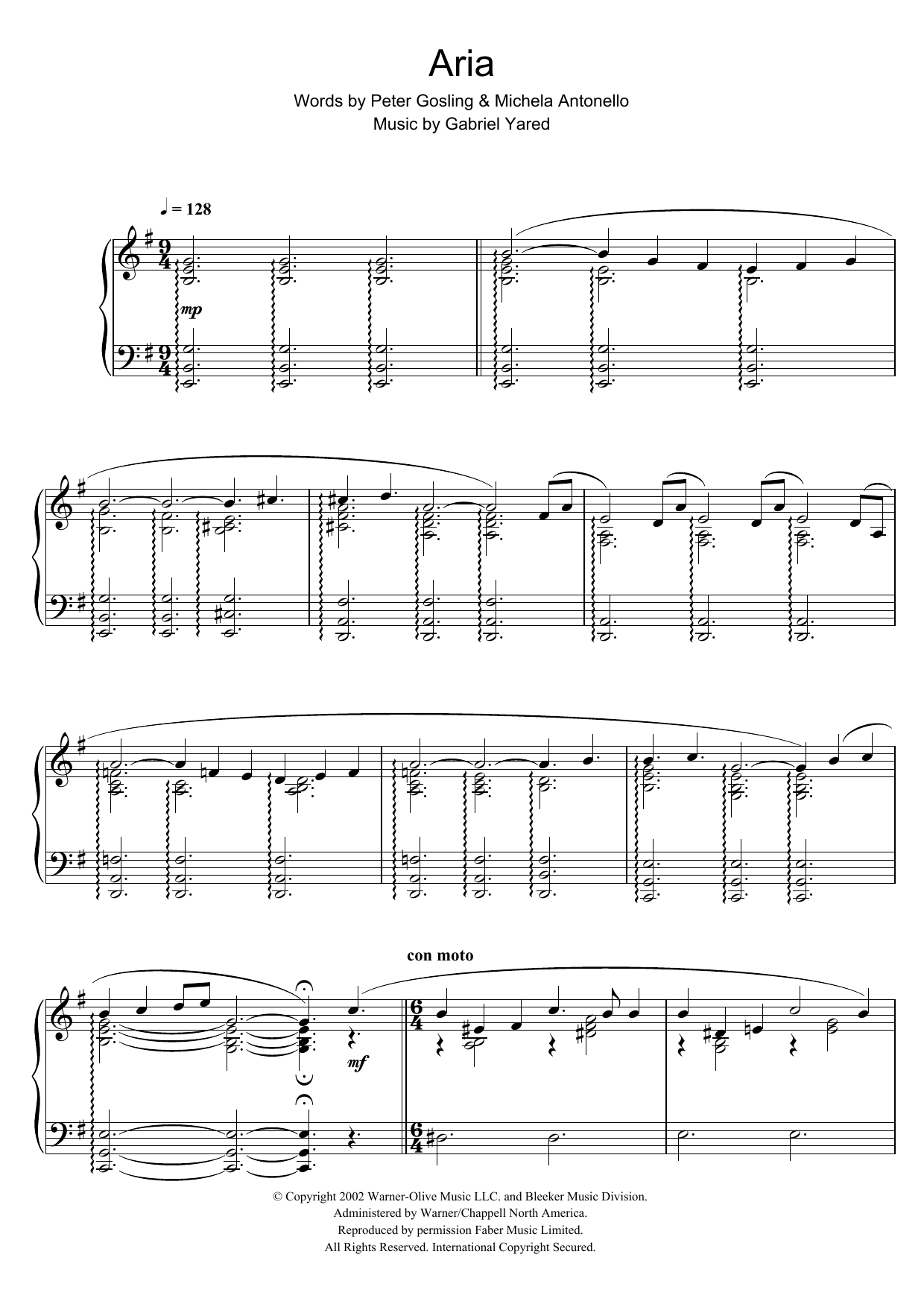 Learn to play Gabriel Yared Possesso (from Possession) sheet music for Piano Solo in minutes. Price: 7.8900$ Gabriel Yared Possesso (from Possession) sheet music notes and chords arranged for Piano Solo