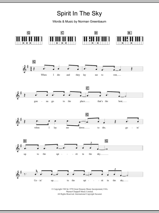 Gareth Gates Spirit In The Sky sheet music notes and chords. Download Printable PDF.