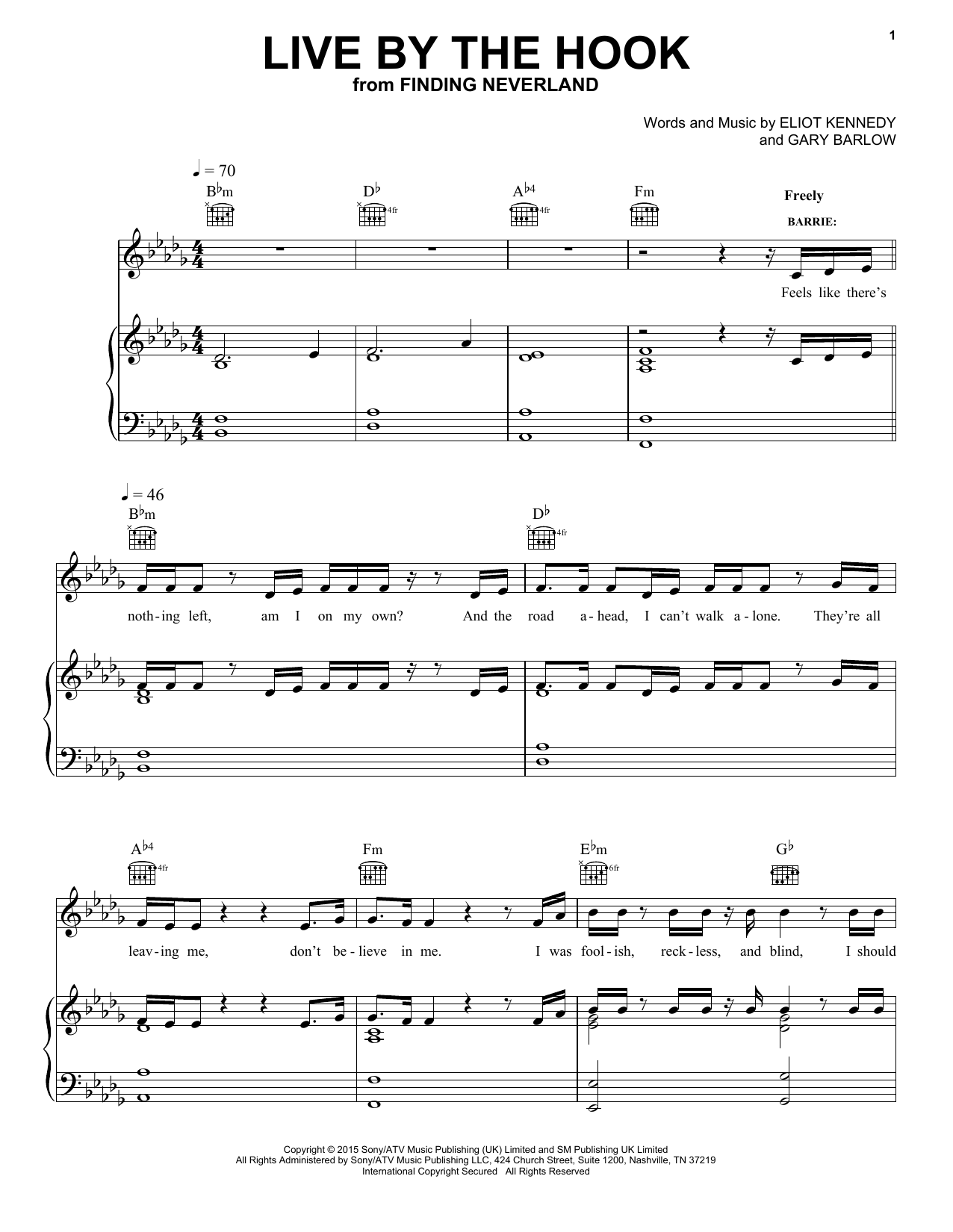 Learn to play Gary Barlow Live By The Hook sheet music for Piano, Vocal & Guitar Chords (Right-Hand Melody) in minutes. Price: 7.8900$ Gary Barlow Live By The Hook sheet music notes and chords arranged for Piano, Vocal & Guitar Chords (Right-Hand Melody)