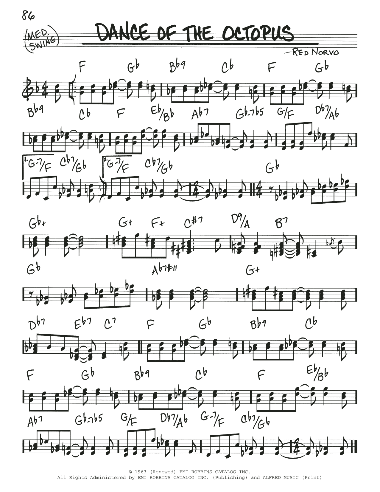 Learn to play Gary Burton Dance Of The Octopus sheet music for Real Book – Melody & Chords in minutes. Price: 5.9900$ Gary Burton Dance Of The Octopus sheet music notes and chords arranged for Real Book – Melody & Chords