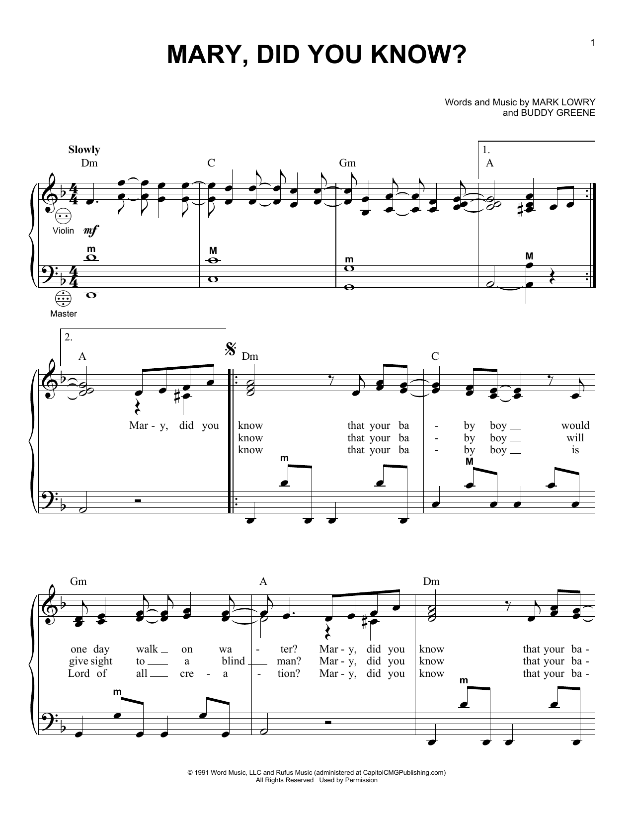 Gary Meisner Mary, Did You Know? sheet music notes and chords. Download Printable PDF.