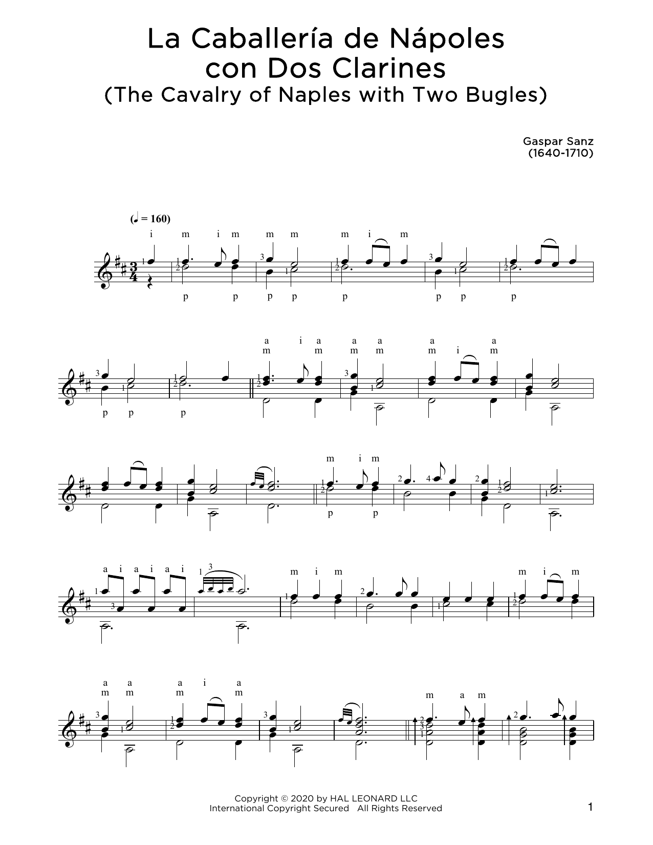 Gaspar Sanz La Caballeria de Napoles con Don Clarines sheet music notes and chords. Download Printable PDF.