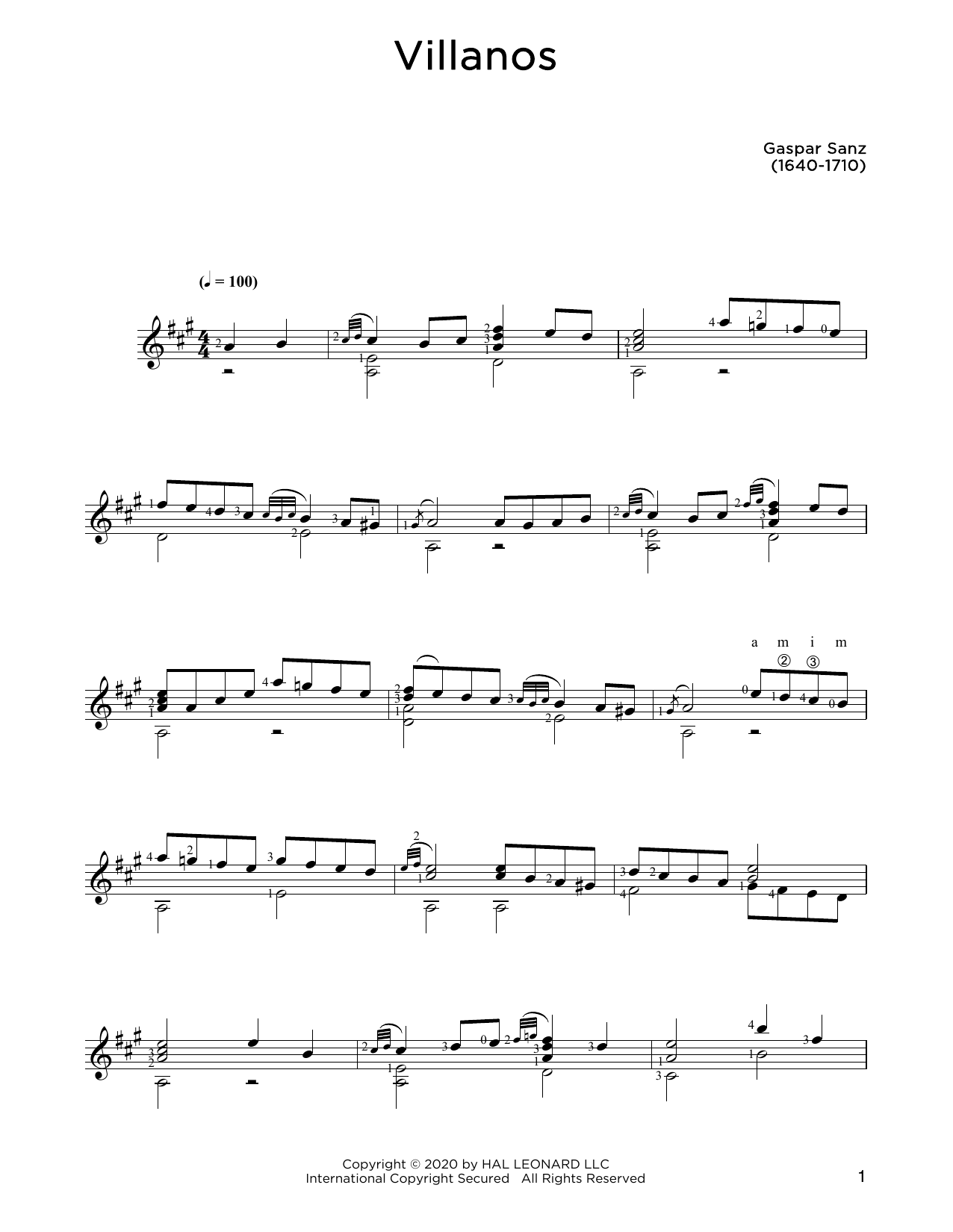 Gaspar Sanz Villanos sheet music notes and chords. Download Printable PDF.