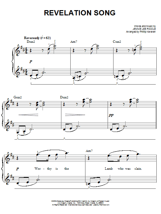 Learn to play Gateway Worship Revelation Song sheet music for Easy Piano in minutes. Price: 6.9900$ Gateway Worship Revelation Song sheet music notes and chords arranged for Easy Piano