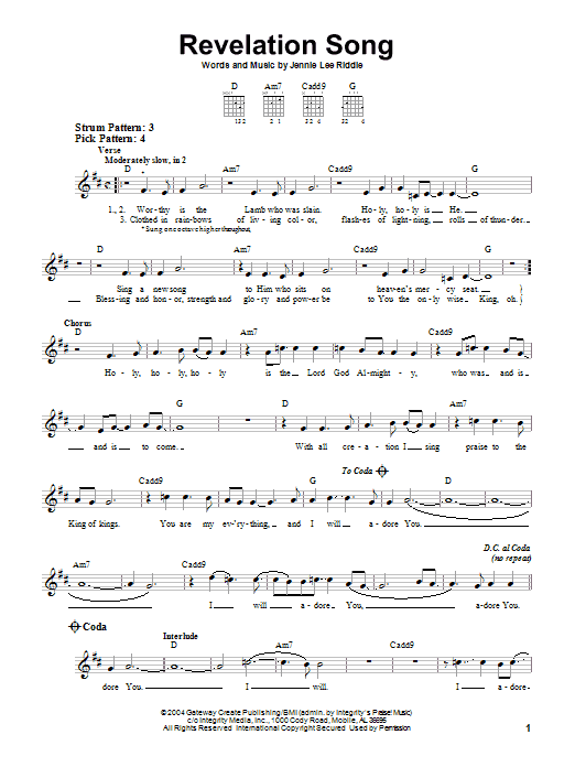 Gateway Worship Revelation Song sheet music notes and chords. Download Printable PDF.