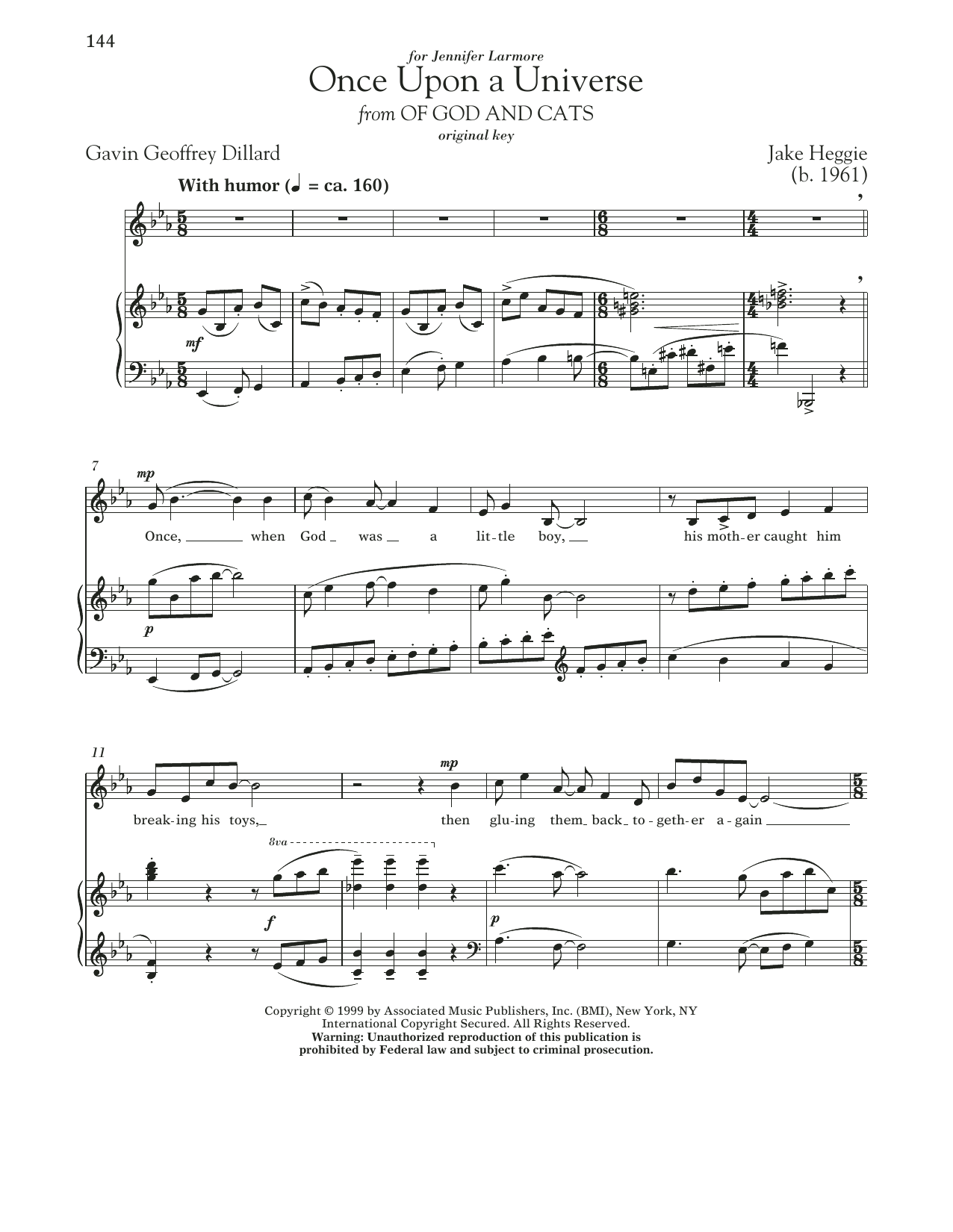 Gavin Geoffrey Dillard Once Upon A Universe sheet music notes and chords. Download Printable PDF.